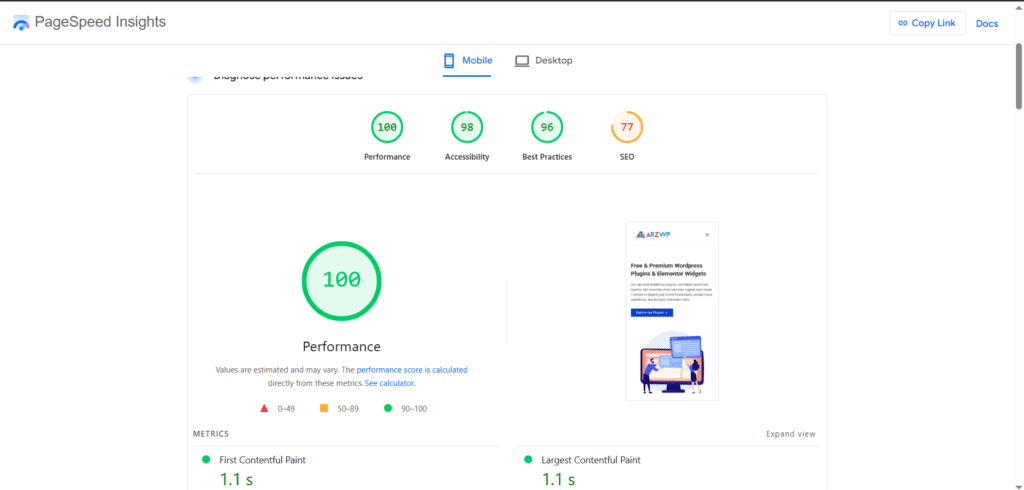 site speed test