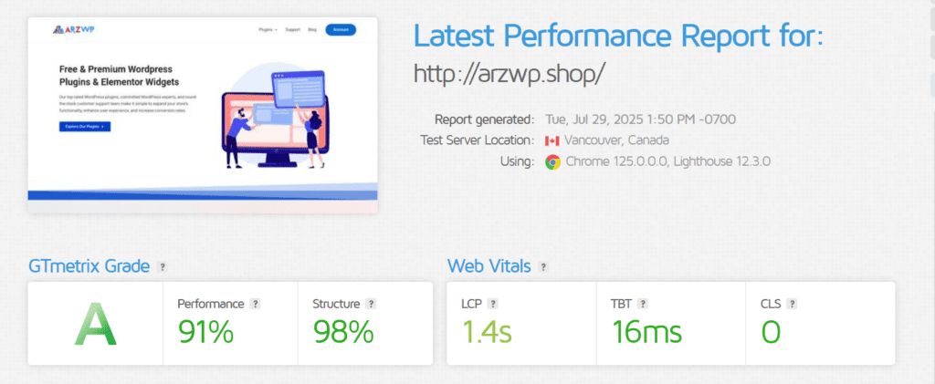 site speed test